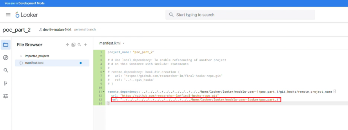 LookML remote dependency